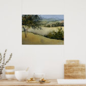 poster "Bomen in veld #1" Landschap (Keuken)