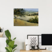 poster "Bomen in veld #1" Landschap (Thuiskantoor)