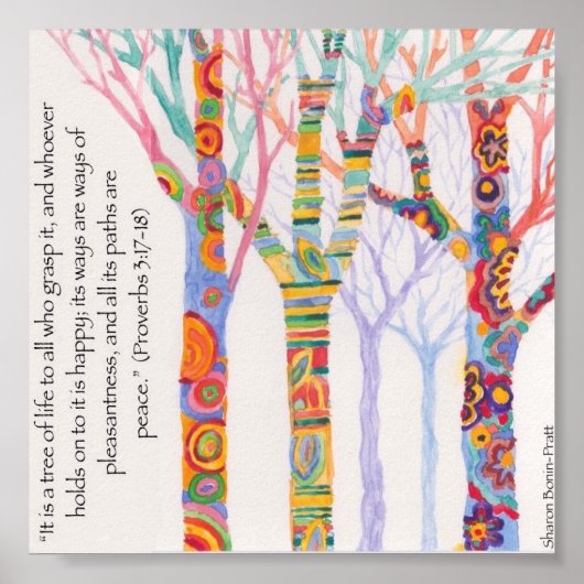 Poster bomen van Sharon Bonin-Pratt (Voorkant)