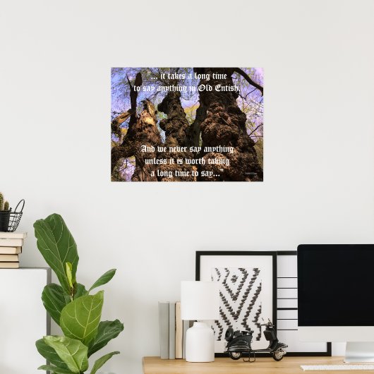 Poster - Bomen van Wisdom met Citaat Ent (Thuiskantoor)