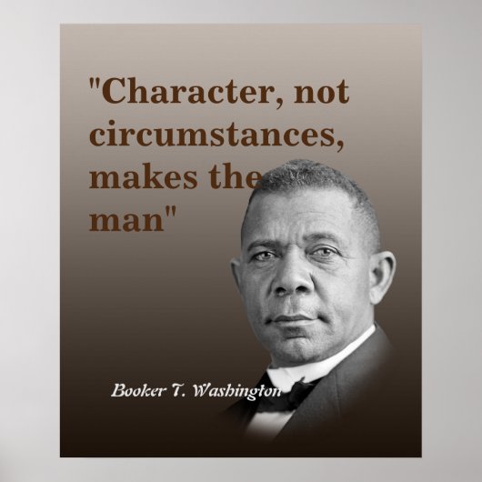 Poster Booker T. Washington Quote (Voorkant)