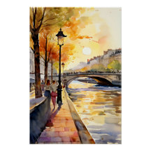 Poster Bord de Seine Paris