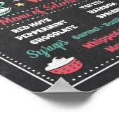 Poster Bord Warm Chocolade Bar Menu Feest (Hoek)