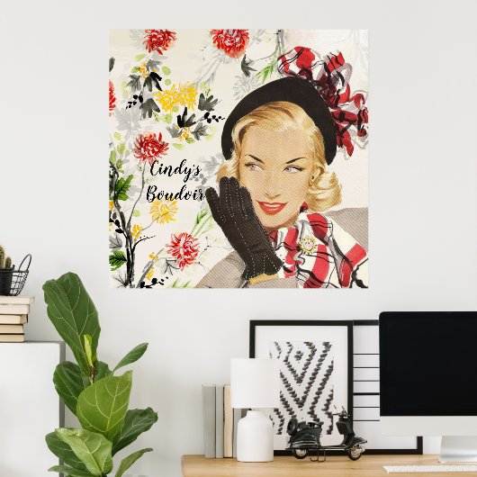 poster boudoir. bewerkbaar (Thuiskantoor)