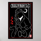 poster "Bourbon St. Cat" (Voorkant)