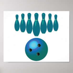 Poster Bowling Pins