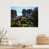 Poster ~ Brachiosaurus Aangevallen door velocirapt (Keuken)