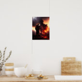 Poster brandweerman 3 12x16 (Matte) (Keuken)