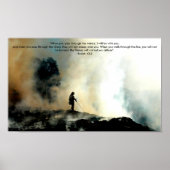 Poster brandweerman - Isaiah 43:2 (Voorkant)