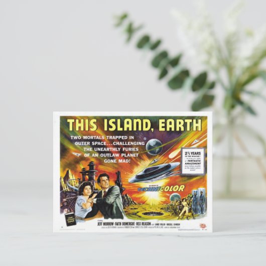 Poster Briefkaart van deze Island Earth Classic Fi (Staand voorkant)