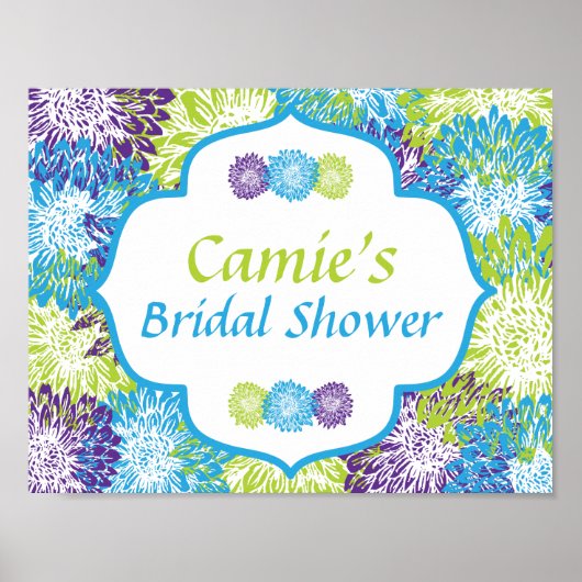 Poster Bright Floral Vrijgezellenfeest (Voorkant)
