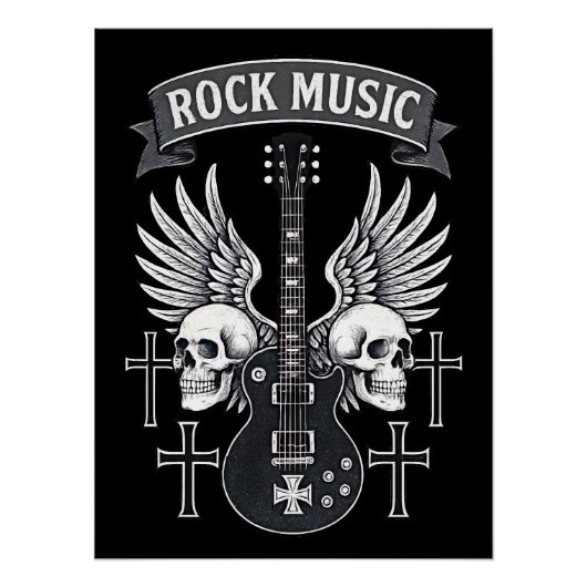 Poster brillant Music Rock (Voorkant)