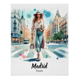 Póster brillante Madrid Perfect Poster
