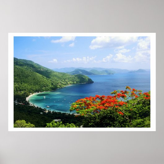 Poster Britse Maagdeneilanden (Voorkant)