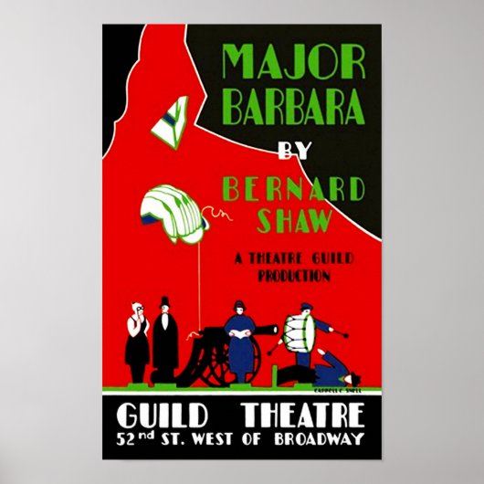 POSTER  BROADWAY THEATER MAJOR BARBARA (Voorkant)
