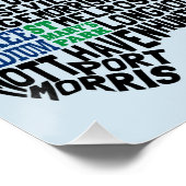 Poster Bronx New York City Typography Map (Hoek)