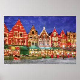 Poster Brugge met Grote Markt