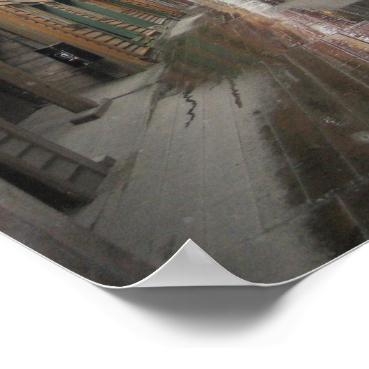 Poster: Bryggen Walkway, Bergen, Noorwegen Poster (Hoek)