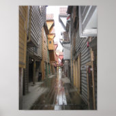 Poster: Bryggen Walkway, Bergen, Noorwegen Poster (Voorkant)
