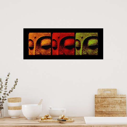 poster buddhafaces (Keuken)