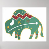 Poster Buffalo Design Native American (Voorkant)