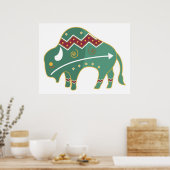 Poster Buffalo Design Native American (Keuken)