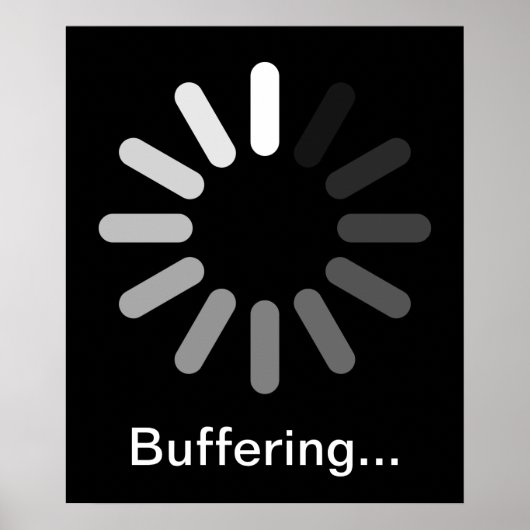 Poster buffering (aangepaste tekst) (Voorkant)
