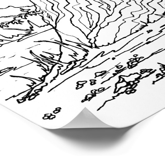 Poster - Buizen onder een boom (Hoek)