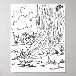 Poster - Buizen onder een boom