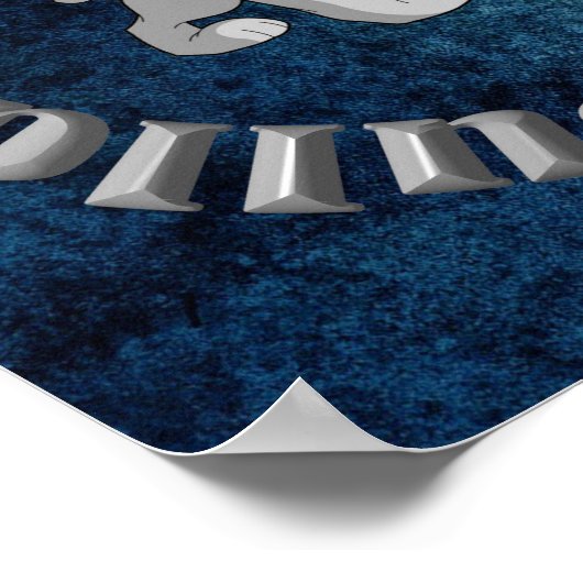 Poster BULLDOG GRAY CARTOON (Hoek)