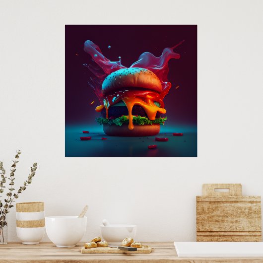 Poster Burger (Keuken)