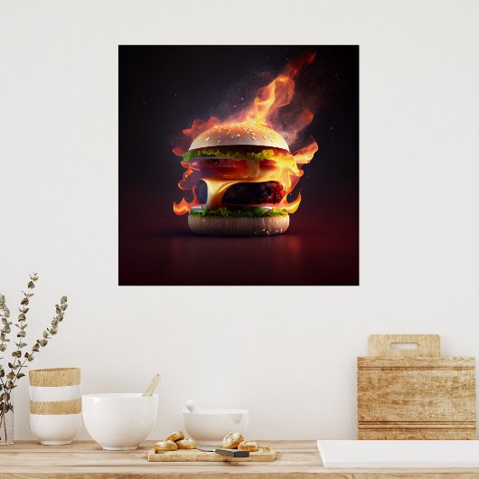 Poster Burger (Keuken)