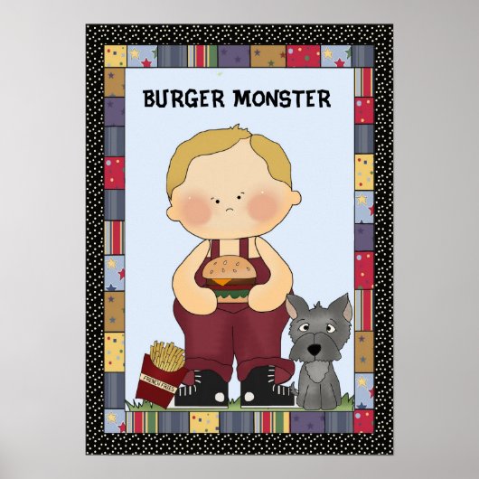 Poster Burger Monster (Voorkant)
