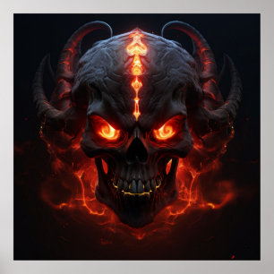 Poster Burning Skull Inferno
