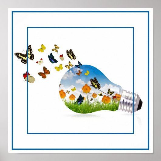 Poster-Butterflies 12 x 12 inch Poster (Voorkant)
