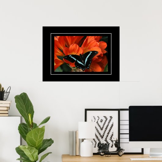 Poster Butterfly/Flowers (Thuiskantoor)