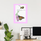 Poster Butterfly Haiku (Thuiskantoor)