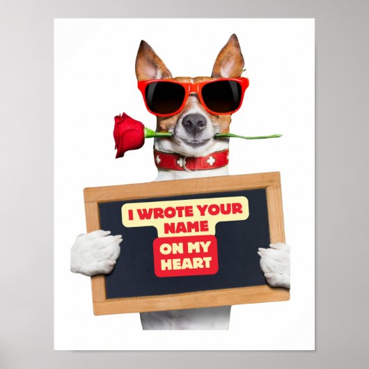 Poster cadeau voor Valentijnsdag Vertel je liefde (Voorkant)