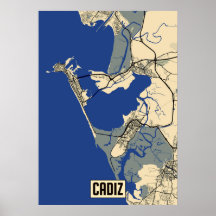 Poster Cadiz Map