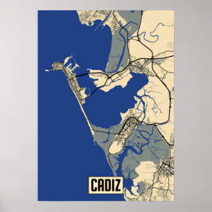 Poster Cadiz Map