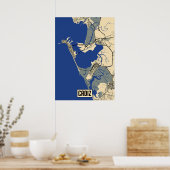 Poster Cadiz Map (Keuken)