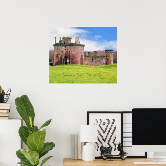 Poster Caerlaverock Castle van de Schotse Maxwell (Thuiskantoor)