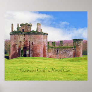Poster Caerlaverock Castle van de Schotse Maxwell 