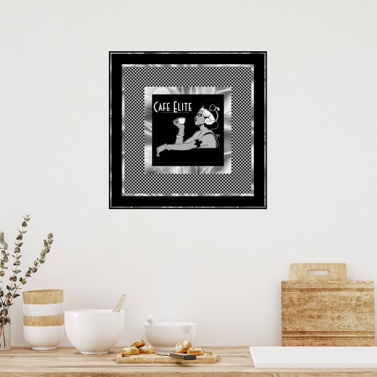 Poster  Cafe Elite Art Deco (Keuken)