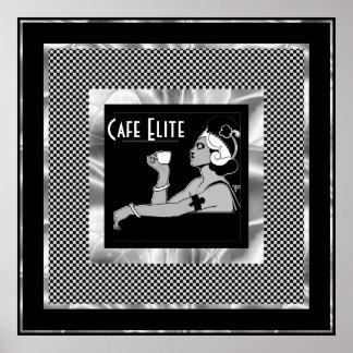 Poster  Cafe Elite Art Deco