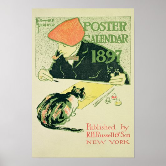 Poster Calendar, geb. by R.H. Russell & Son, 1897 (Voorkant)