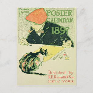 Poster Calendar, geb. by R.H. Russell & Son, 1897 Briefkaart