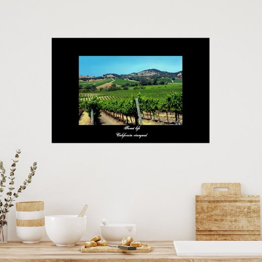 poster "California vineyard" (Keuken)
