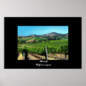 poster "California vineyard" (Voorkant)