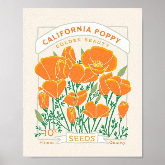 Poster Californië Poppy (Voorkant)